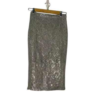 Bardōt Womens  Size 8 Midi Skirt Silver 
