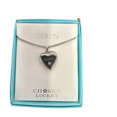 silver heart locket