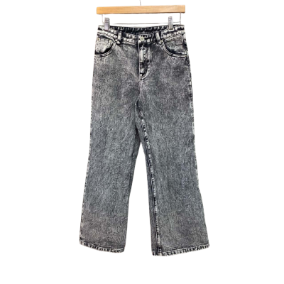 Short Sentence Womens  Size 28 Straight Leg Jeans Grey 