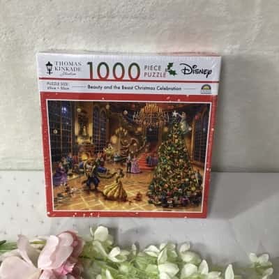 Thomas Kinkade Beauty and the Beast Christmas Celebration 1000 Piece Puzzle (new)