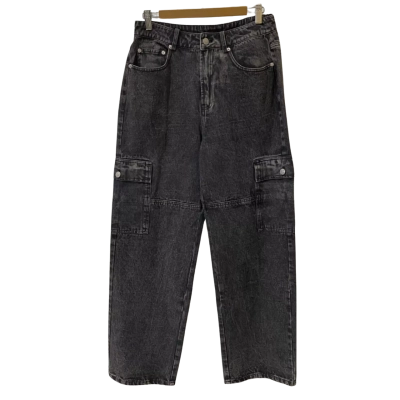 Mossman Womens  Size 10 Wide Leg Jeans Black  / Grey 