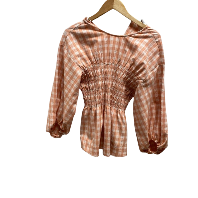 Witchery Womens  Size 10  Orange / White Check Top