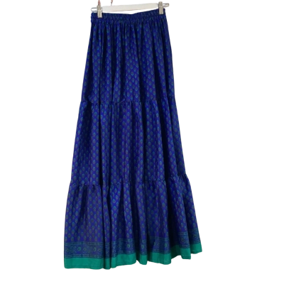 Tree of Life Womens  Size M / S Maxi Skirt Navy Blue / Turquoise 
