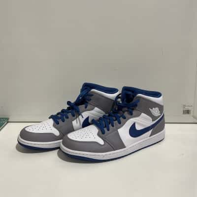 Air Jordan One Retro White Blue Mid Sneakers Men’s size US11