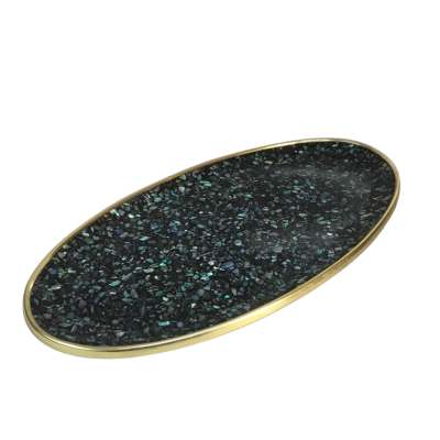 Paua Shell Oval Plate Approx 28 x 14cm