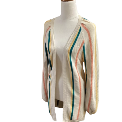 Amuse Society -Size 6 - Striped Open Cardigan