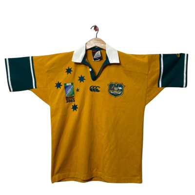 Veste De Pluie Wallabies Coupe Du Monde 2003 - Taille M, Jaune/vert - Occasion