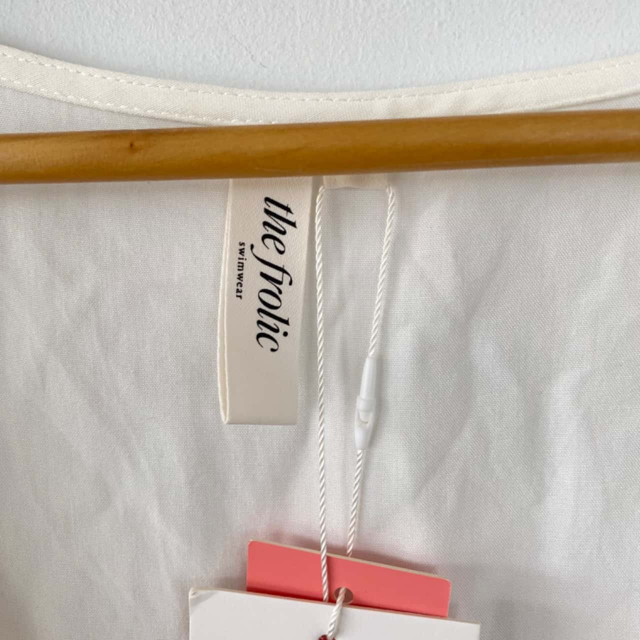 The Frolic White Short Sleeve Wrap Mini Dress Size 16/XXL