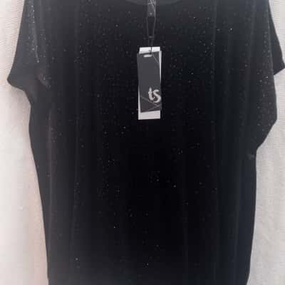 Taking Shape Womens  Size L Short Sleeve Top Black/ Other