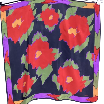 Oroton 100% Silk Scarf Multicoloured 