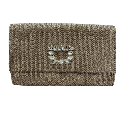 Nine West Women's Clutch Nude / Silver BNWT