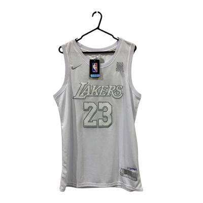 Authentic NBA Mens Size L White LeBron James MVP Jersey #23.