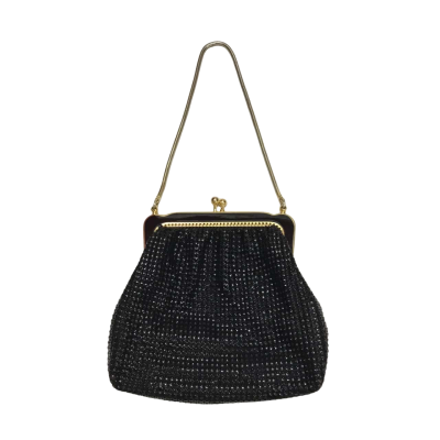 Vintage Park Lane Of Sydney Small Black Mesh Evening Bag - As New