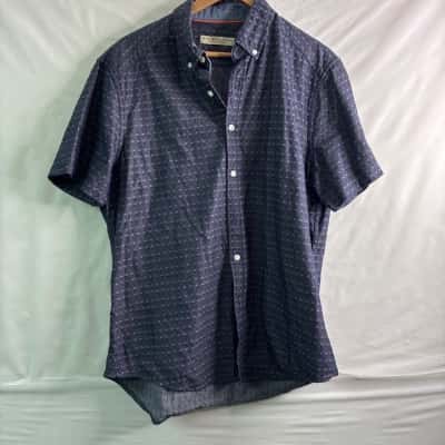 R.M. Williams Mens  Size XXL Short Sleeve Shirt Blue 