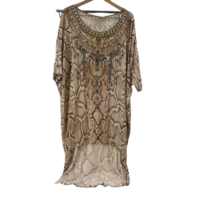 Camilla Women's Top Over Size Brown / Pattern 