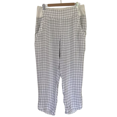 The Ark    Cropped Grid Pattern Pant.   Size M 