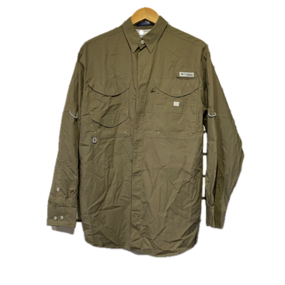 Columbia PFG Bonehead Mens Size S Khaki Fishing Shirt