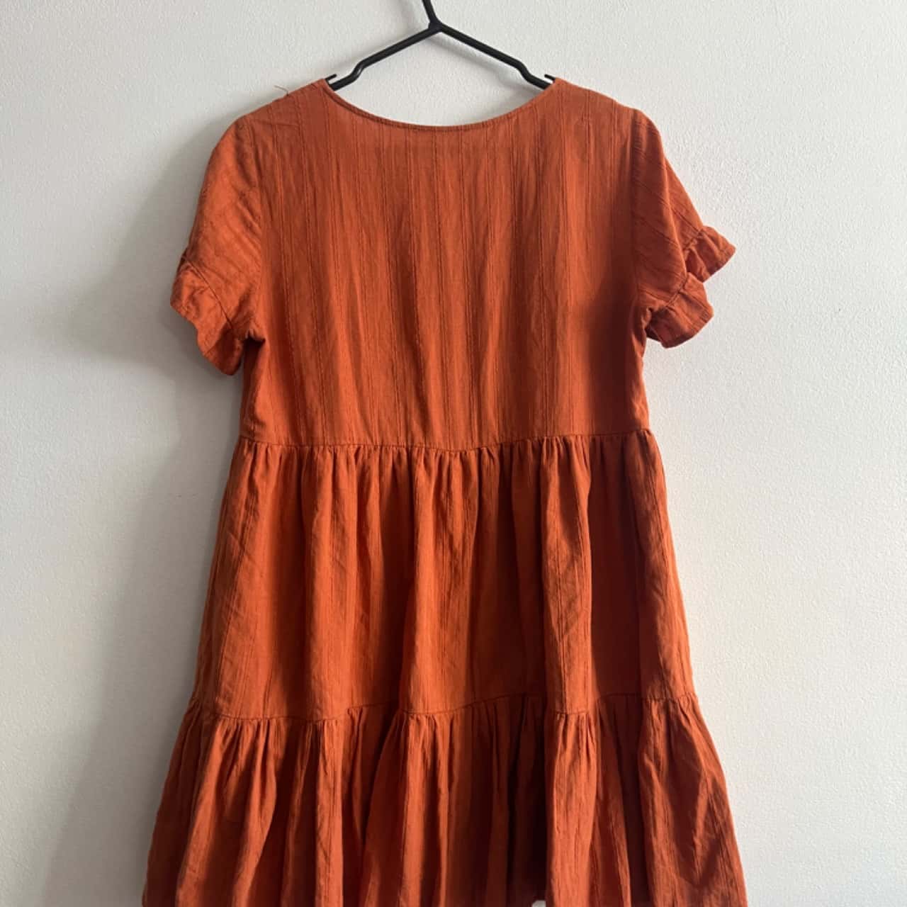 strapless open back dress Swirl Frilled One Shoulder Orange Dress main image 0