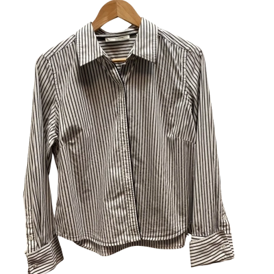 Jane Lamerton Womens Size 14 White Striped Shirt