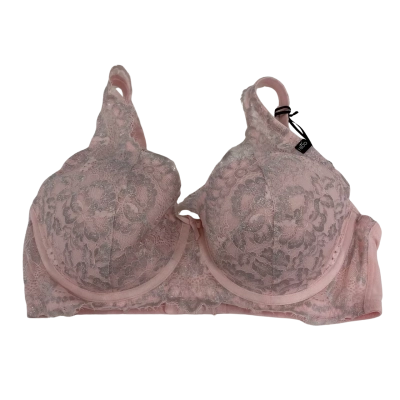 City Unltd Womens  Size 18DD Bra Pink  Silver.  (HTHT)