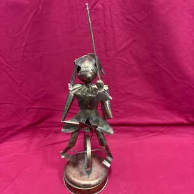 Vintage Metal Clown on a Unicycle Music Box Made in Japan by Sankyo