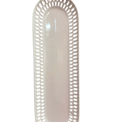 Heritage - Porcelain Lace Rim Carved Rectangular Platter 