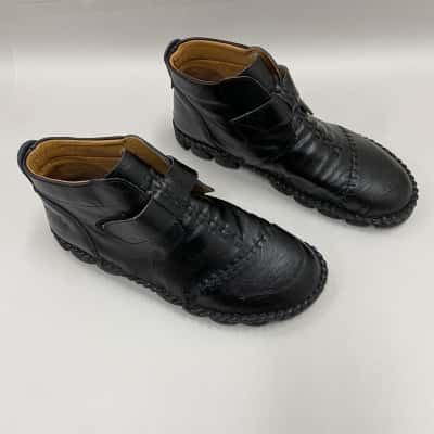  Mens Leather Fashion Shoes / Boots - Size 48 EU - Black  