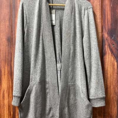 Katies  Size L Grey Marle open jacket new 