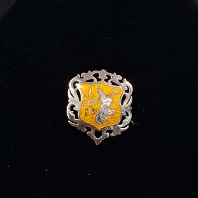  Womens Brooch Siam Silver / Yellow 