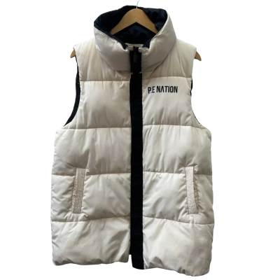 P.E Nation Mens Size M Cream Puffer Vest 
