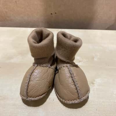Michu Toddler Hide Slipper Brown 8/10 Months