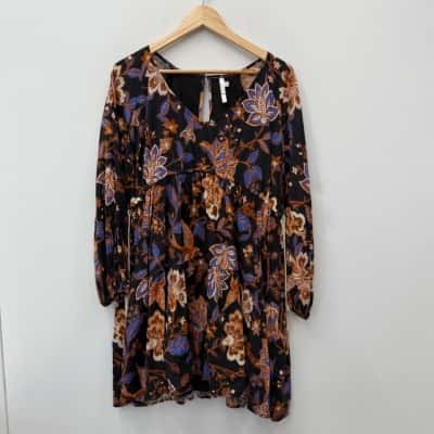 Seafolly Cotton Long Sleeve Mini Dress - Size S 