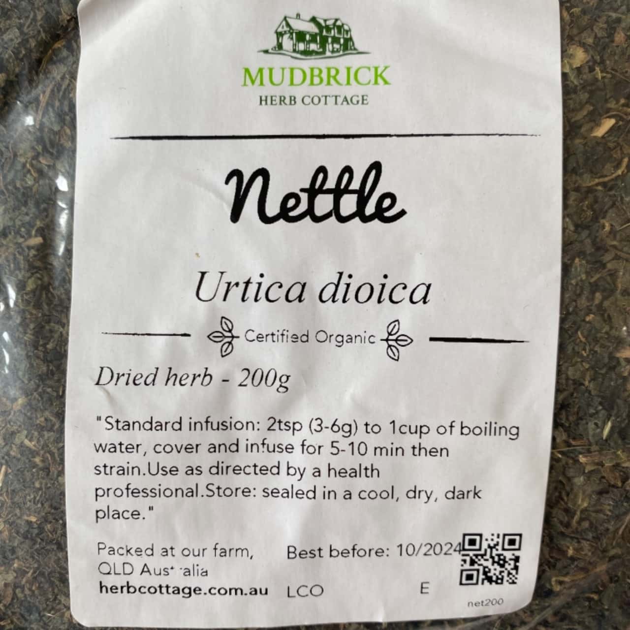 Mudbrick Herb Cottage Nettle Dried Herb 200g - New Sealed(s) - New With ...