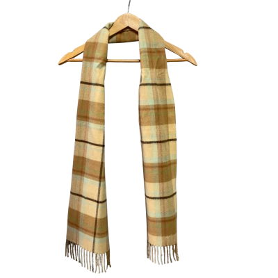 100% cashmere Womens Scotland Scarf Brown / Checked 