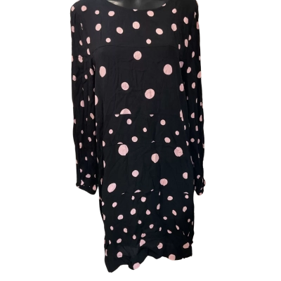 Elm Womens  Size 10 Casual Dress Black  / Pink  / Polka Dot 