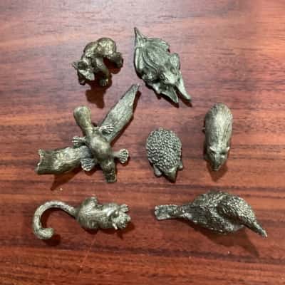 Old Australian Fauna Pewter Figures 