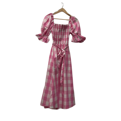 Paper Heart Womens  Size 8 Party Dress Gingham / Pink  / White 