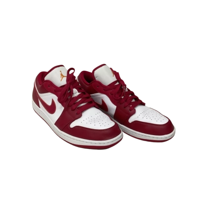 Men’s Nike Air Jordan 1 Low Size 12 Red and White Sneakers