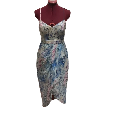 Forever New Womens  Size 8 Party Dress / Shoestring Strap Dress Blue / Floral / Pink  / White 