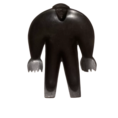 Vintage Fijian Hand-Carved Wooden Daveniyaqona (Ritual Kava Dish) - Anthropomorphic Human Form - Mid-to-Late 20th Century Artisan Reproduction