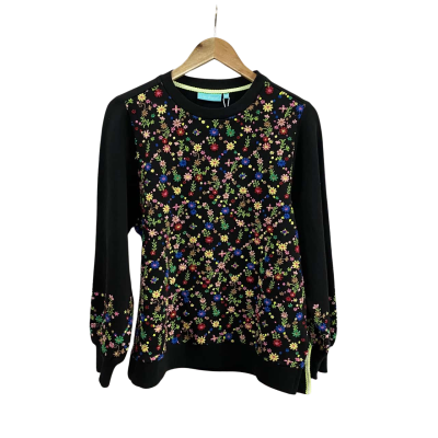 Blue Illusion Womens  Size XS Embellished Cotton Sweater 