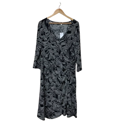 BNWT W.Lane Womens Size XXL Wrap Dress Black / Grey / White RRP $119.99