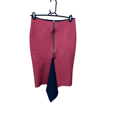 Once/Was Womens  Size 2 Pencil Skirt Black  / Red 