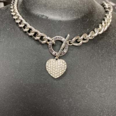 Guess Silver chunky necklace 