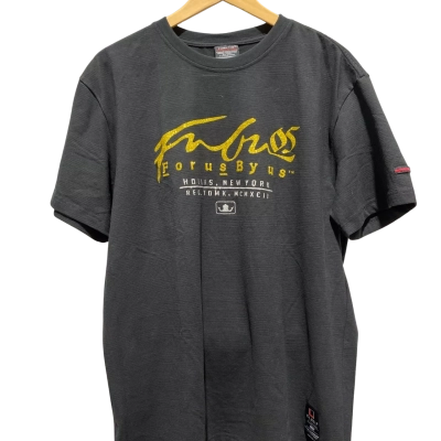  FUBU For Us By Us Mens  Size XL Short Sleeve T-shirt Black  / Gold / Silver 