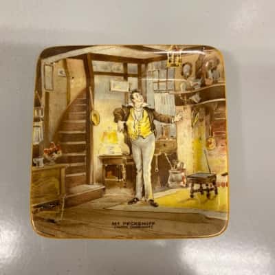 New Hall Hanley Mr Pecksniff Porcelain Square Dish