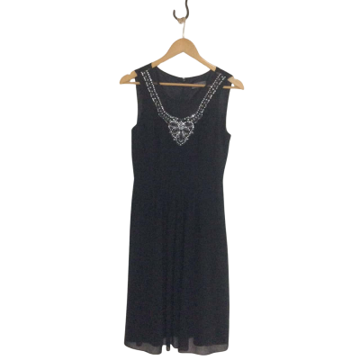 Jacqui-E Womens  Size 8 Black  Sleeveless Dress