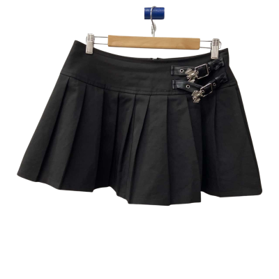 Killstar - Black Pleated Bat Girl Skirt Size M