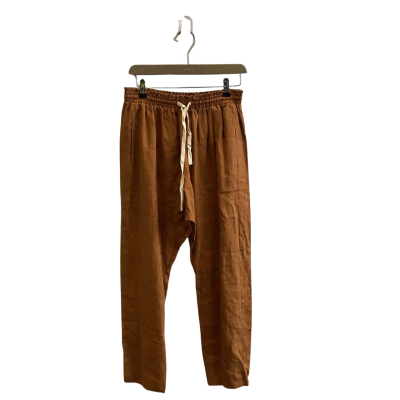 Brand New b&ive Womens Size M Linen Dropcrotch Pants Brown