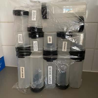 14 Tupperware Spice Containers 7 Small 7 large 